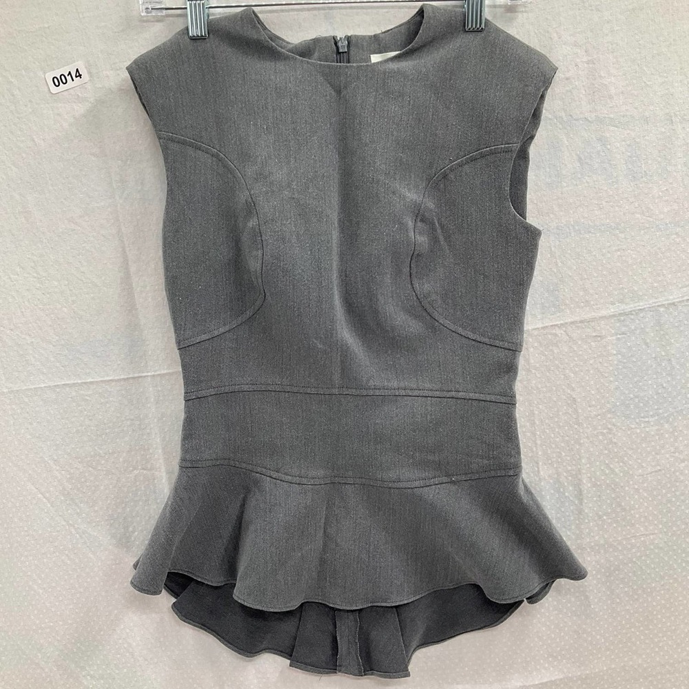 BYSI Women's Sleeveless Peplum Top Size XS Gray